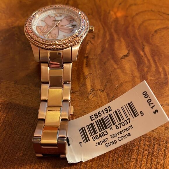 NWT FOSSIL Stella Three Hand, Rose Gold Tone Stainless Steel Bracelet Wa… - Picture 5 of 5